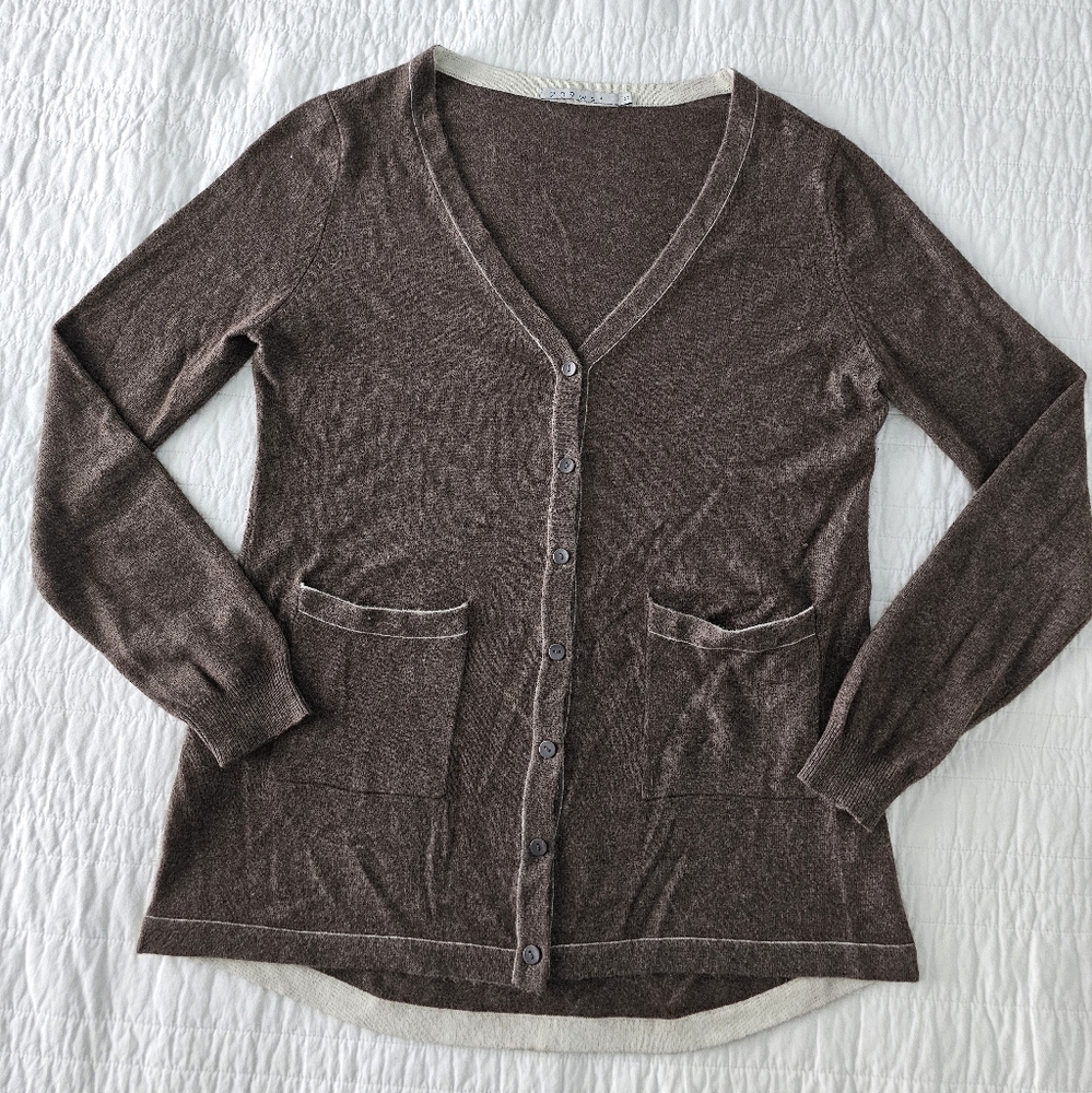 209 wst 100% cashmere cardigan Sweater Woman's Size Small Pockets